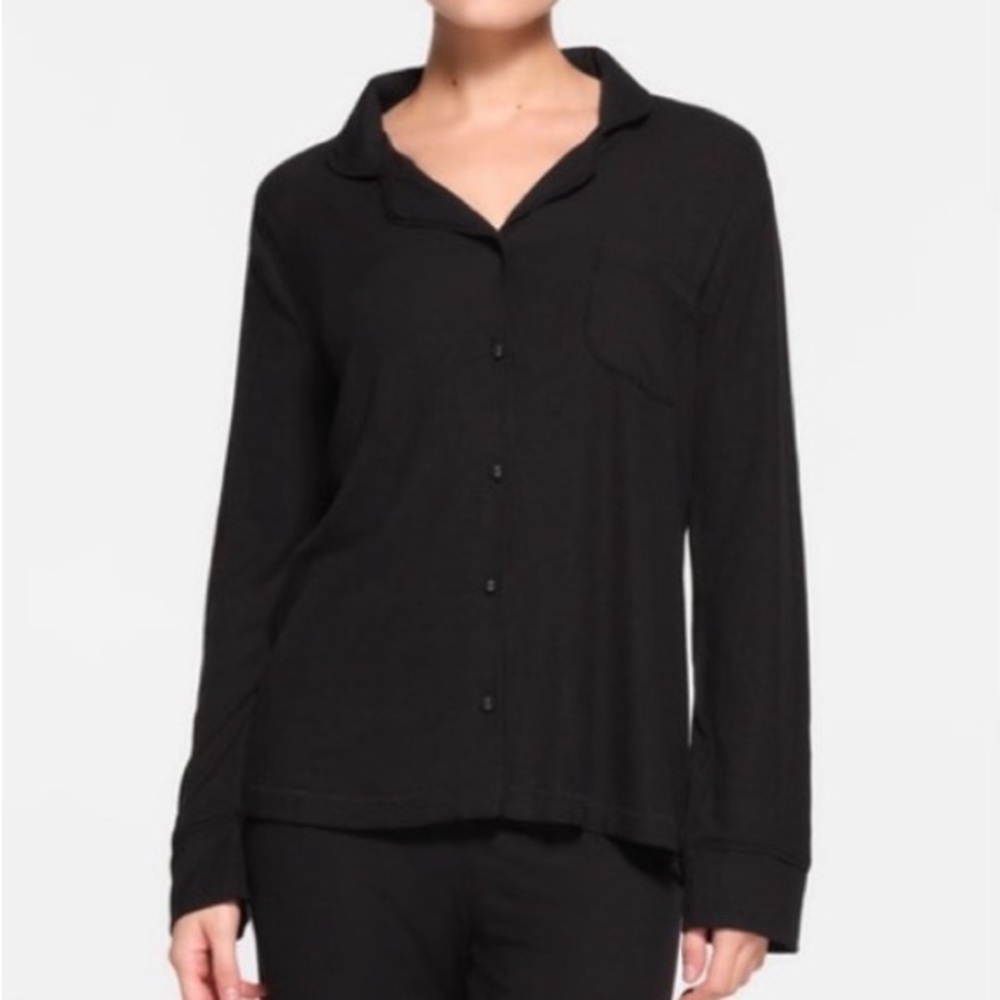 SKIMS Soft Lounge Rib Sleep Top β’ Onyx β’ S β’ NWT